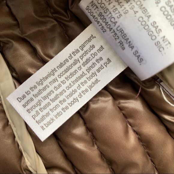 CALVIN KLEIN Hooded Packable Premium Down Puffer Coat Eggplant Wine XS - Picture 10 of 15